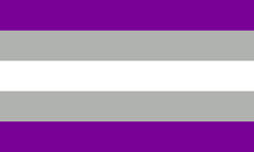 Grey Asexual Flag